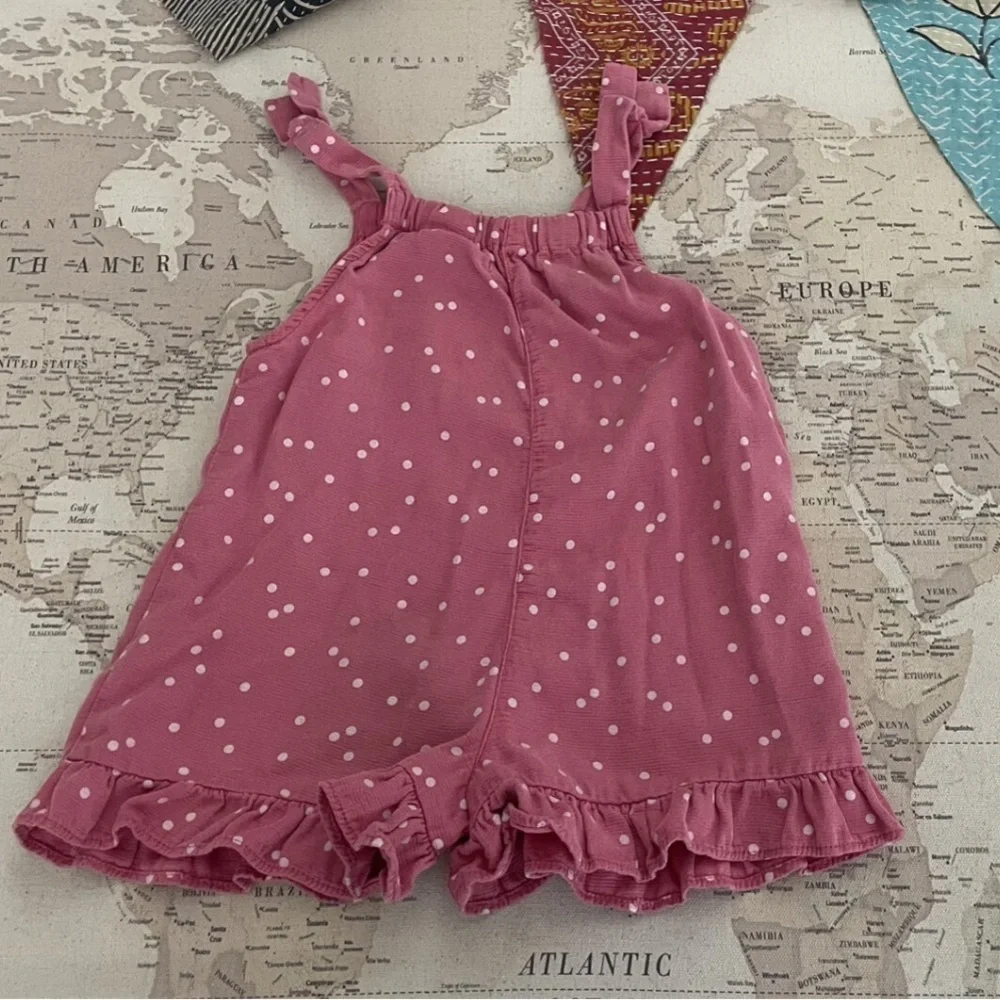 Zara Pink Polka Dot Romper Size 2/3